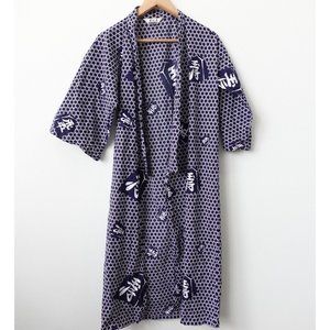 Jugeumm | Intimates & Sleepwear | Adult Robe Cotton Kimono Japanese  Imperial Yukata Unisex Blue Navy Japan Juguemm | Poshmark